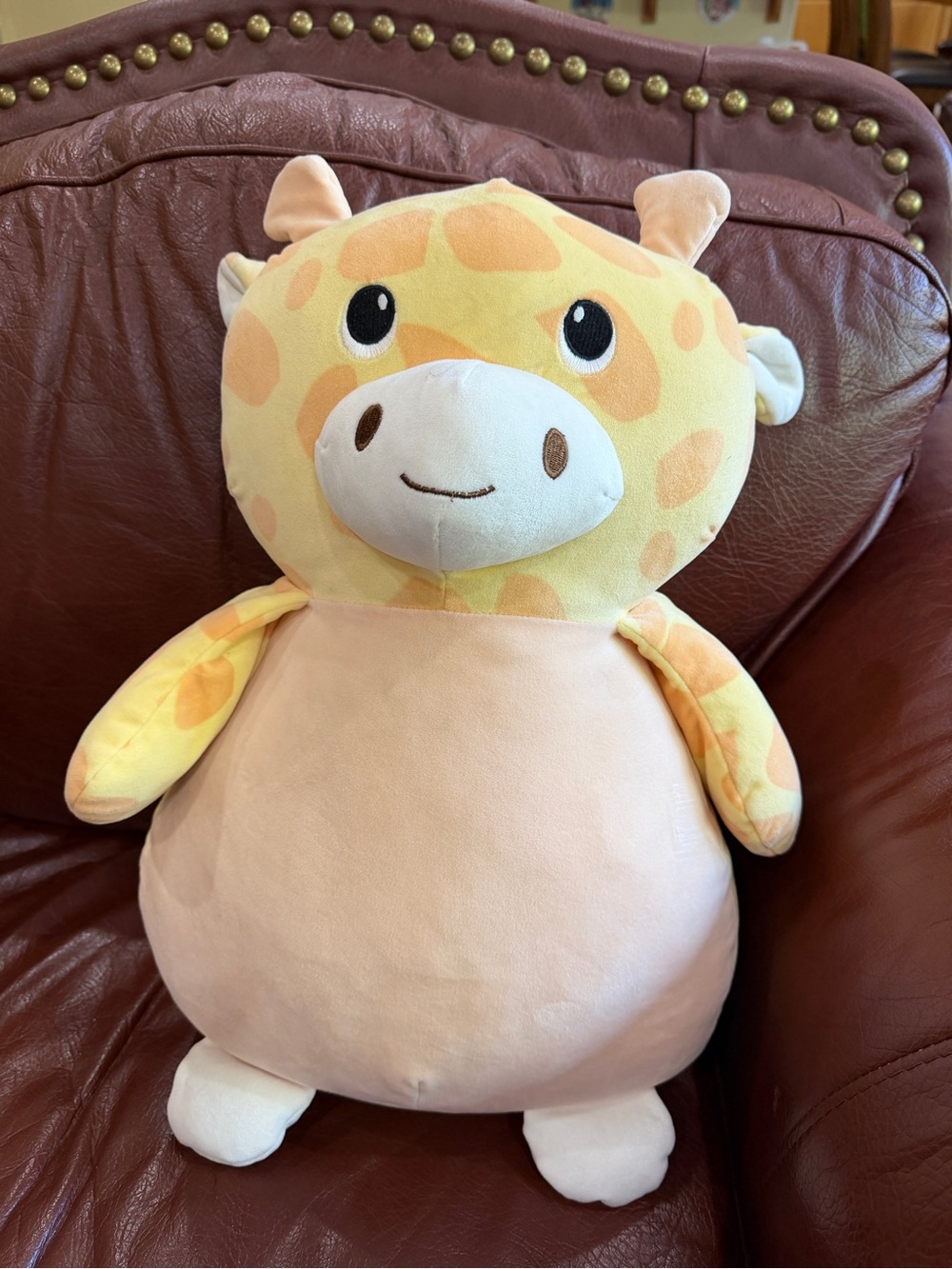 Plush Yellow Giraffe Cuddly Stuffed Animal by Bee Happy